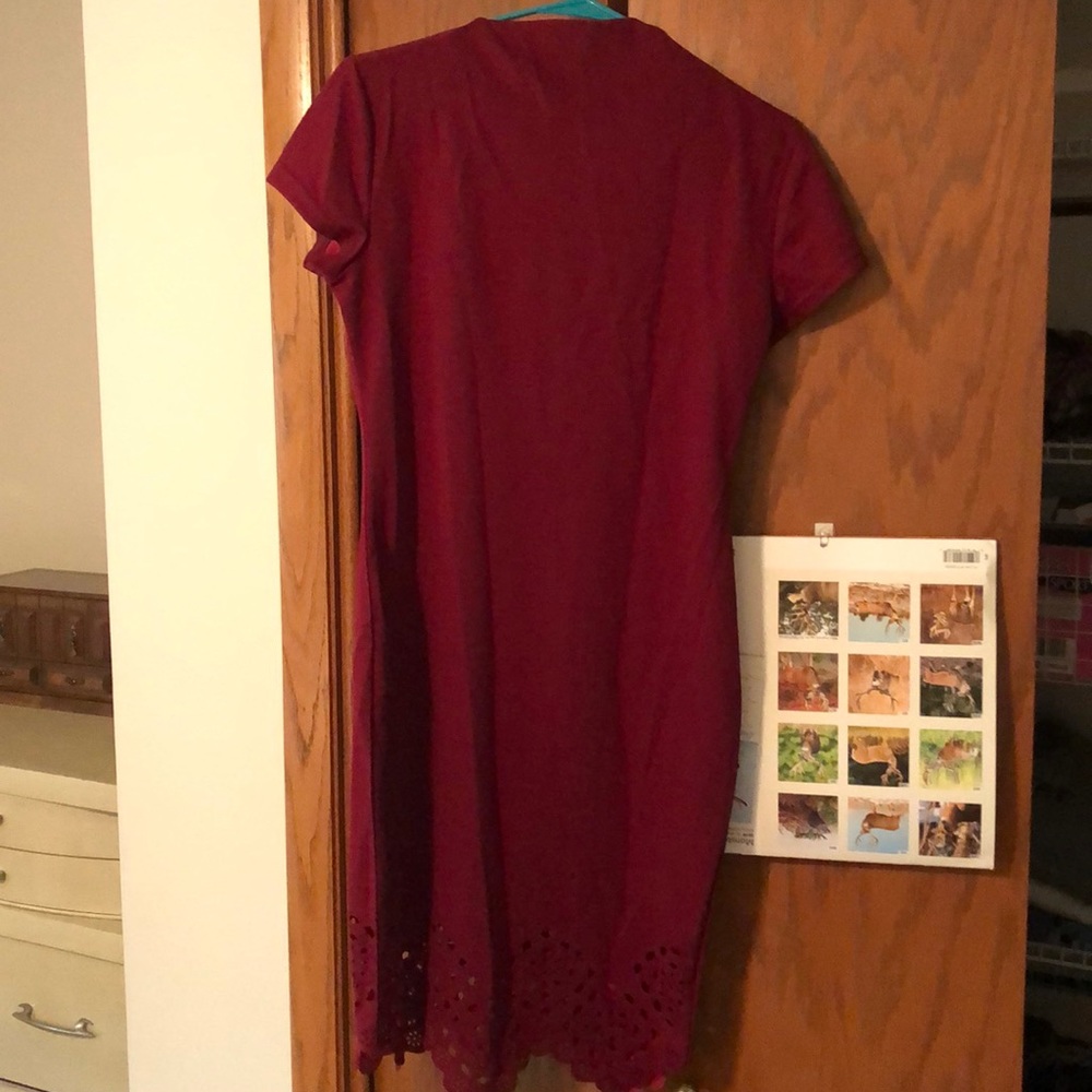 Red mini dress